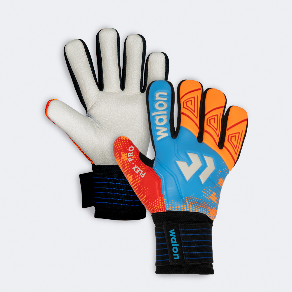 GUANTES ARQUERO_MATCH II_UNISEX ADULTO_CELESTE_NARANJA NEON_BLANCO_3029080693350_1