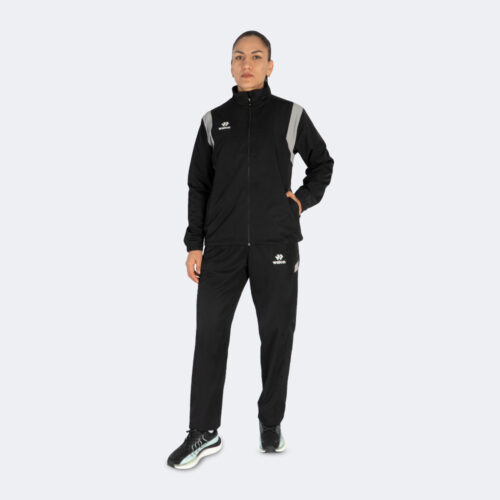 Buzo Deportivo Mujer Skill negro/plomo plata